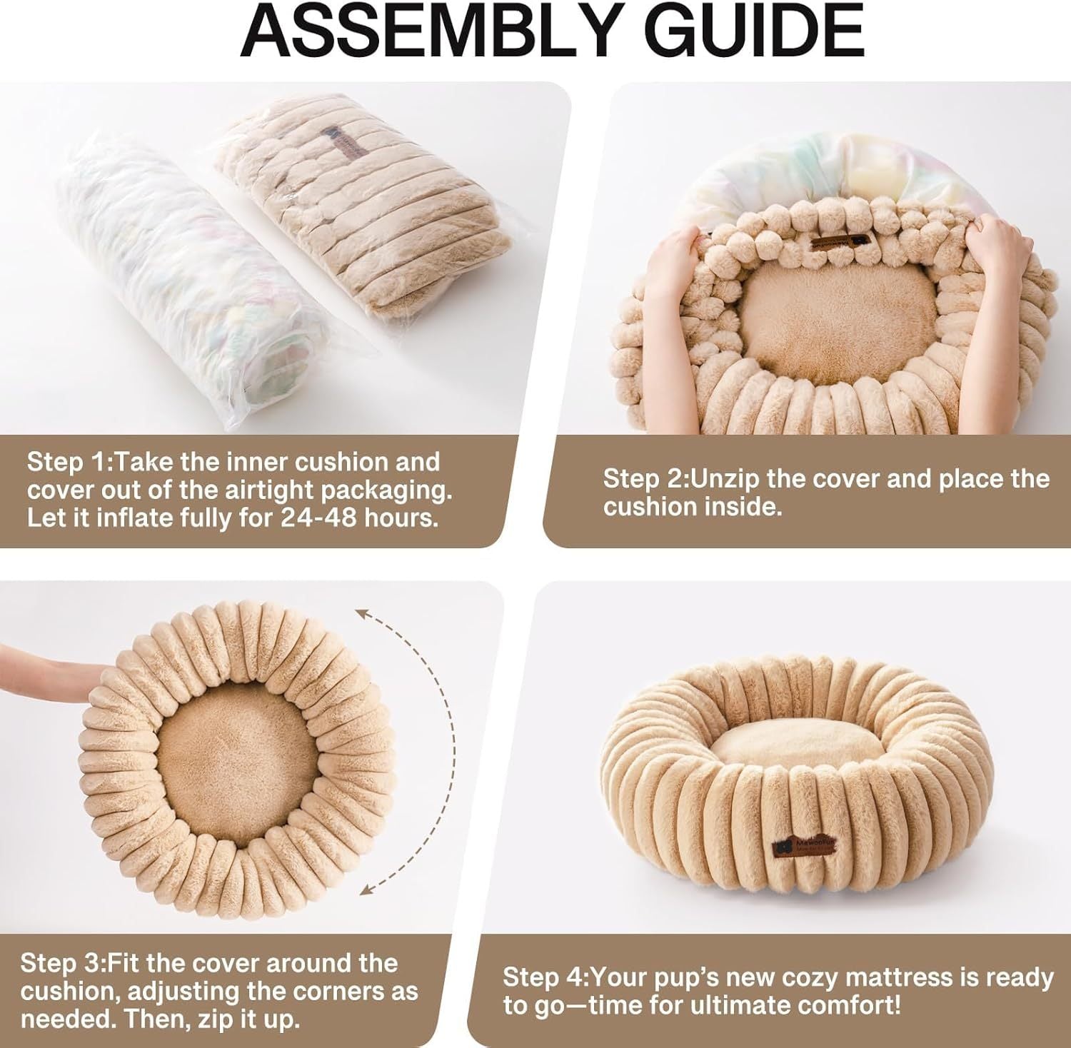 Happy Paws Rest Easy in This Donut Pet Bed